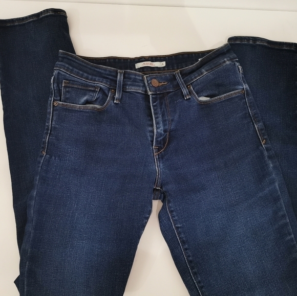 LEVI'S mid rise skinny size 6 blue jeans - Picture 7 of 9